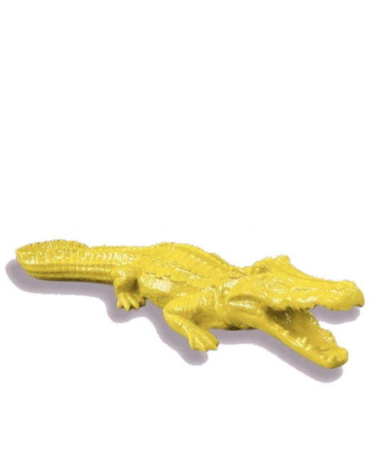 Statue Crocodile Animaux Resine - 130cm - Jaune - ANIMAUX-RESINE.FR (8904930132308)