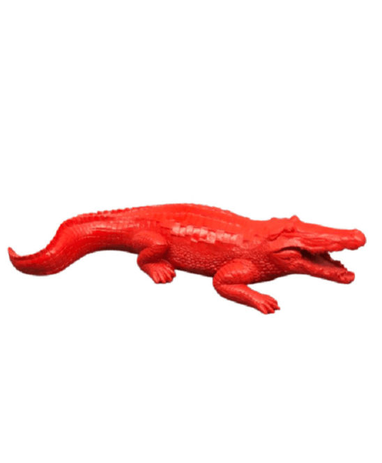 Statue Crocodile Animaux Resine - 130cm - Rouge - ANIMAUX-RESINE.FR (8904931508564)