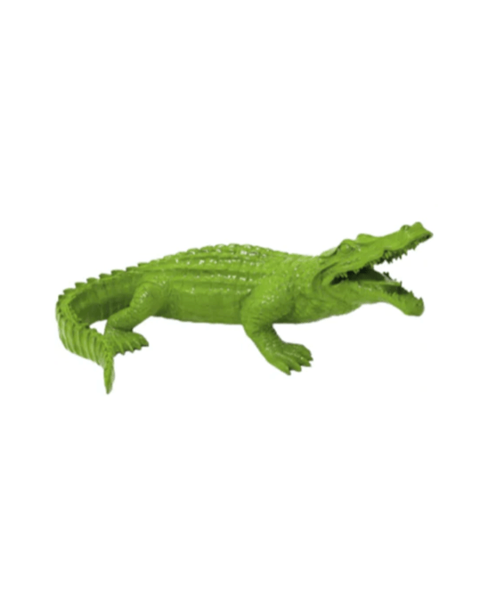 Statue Crocodile Animaux Resine - 130cm - Vert Pomme - ANIMAUX-RESINE.FR