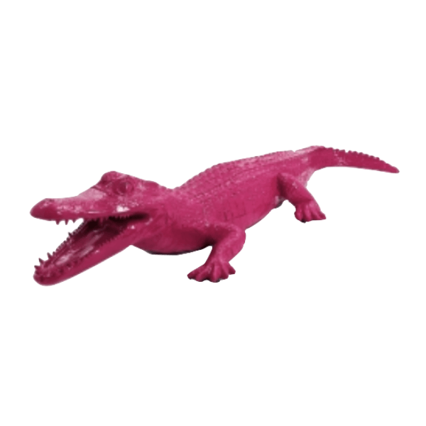 Statue Crocodile Animaux Resine - 215cm - Rose Fushia - ANIMAUX-RESINE.FR (8904925446484)