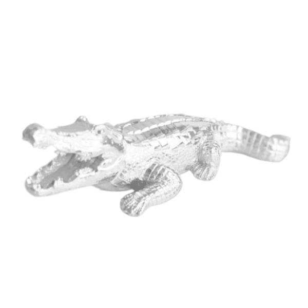 Statue Crocodile Animaux Resine - 30cm - Blanc - ANIMAUX-RESINE.FR (8904923021652)