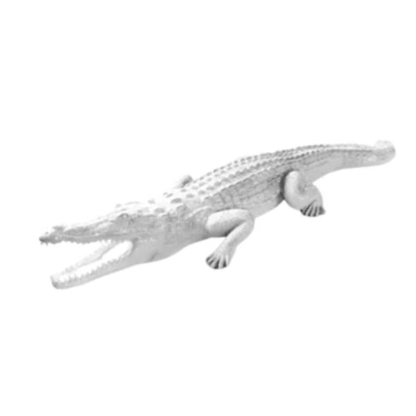 Statue Crocodile Animaux Resine - 320cm - Blanc - ANIMAUX-RESINE.FR (8904924397908)