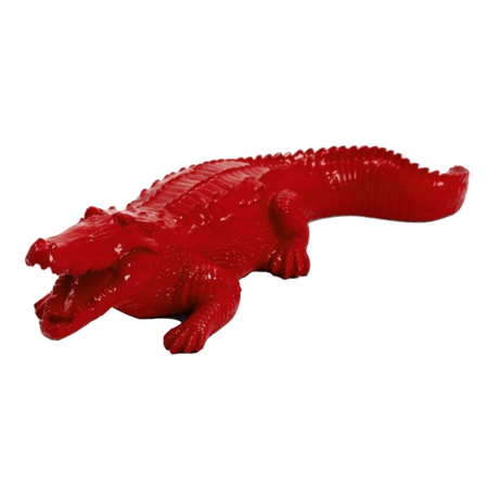 Statue Crocodile Animaux Resine - 40cm - Rouge - ANIMAUX-RESINE.FR (8904935833940)