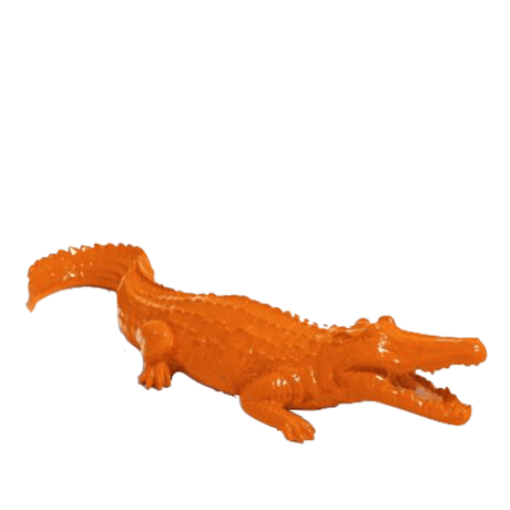 Statue Crocodile Animaux Resine - 70cm - Orange - ANIMAUX-RESINE.FR