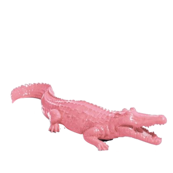 Statue Crocodile Animaux Resine - 70cm - Rose Clair - ANIMAUX-RESINE.FR (8904934457684)