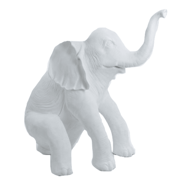 Statue Elephant Animaux Resine - 140cm - Blanc - ANIMAUX-RESINE.FR (8905003467092)