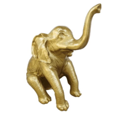 Statue Elephant Animaux Resine - 140cm - Doré - ANIMAUX-RESINE.FR (8905003106644)