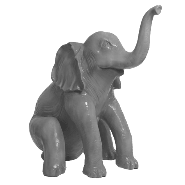 Statue Elephant Animaux Resine - 140cm - Gris - ANIMAUX-RESINE.FR