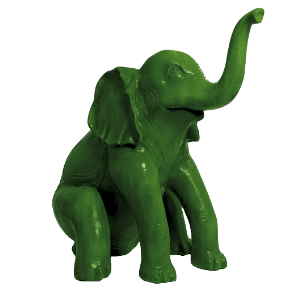 Statue Elephant Animaux Resine - 140cm - Vert - ANIMAUX-RESINE.FR (8904998355284)