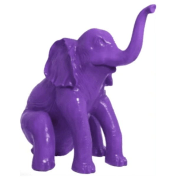 Statue Elephant Animaux Resine - 140cm - Violet - ANIMAUX-RESINE.FR