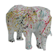 Statue Elephant Animaux Resine - 30cm - Graffiti Blanc - ANIMAUX-RESINE.FR (8905003368788)