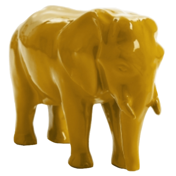 Statue Elephant Animaux Resine - 30cm - Jaune - ANIMAUX-RESINE.FR (8905004286292)