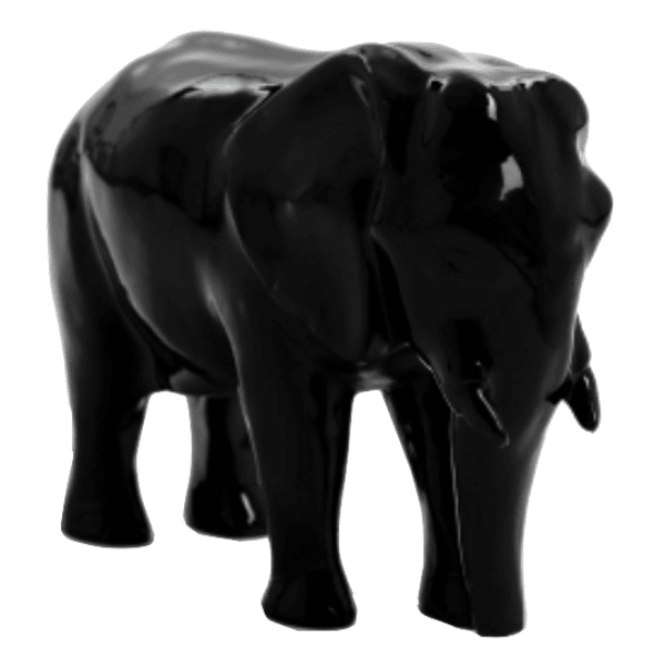 Statue Elephant Animaux Resine - 30cm - Noir - ANIMAUX-RESINE.FR (8905004417364)