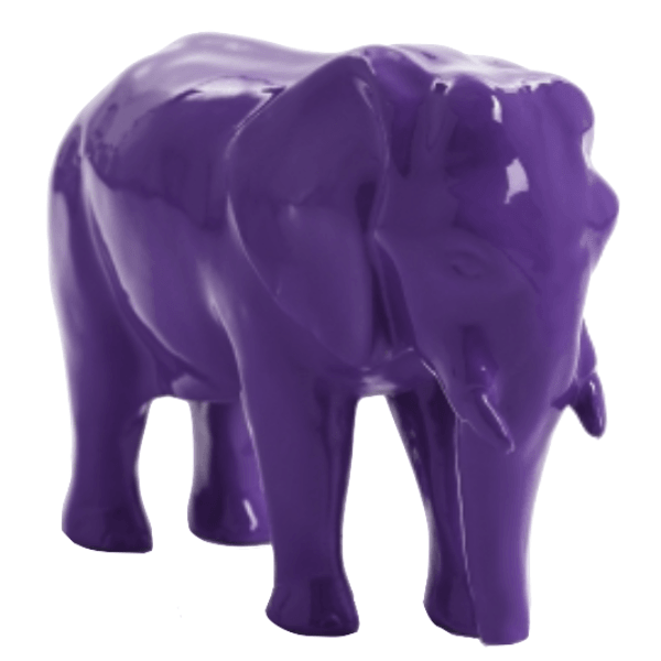 Statue Elephant Animaux Resine - 30cm - Violet - ANIMAUX-RESINE.FR (8905004548436)