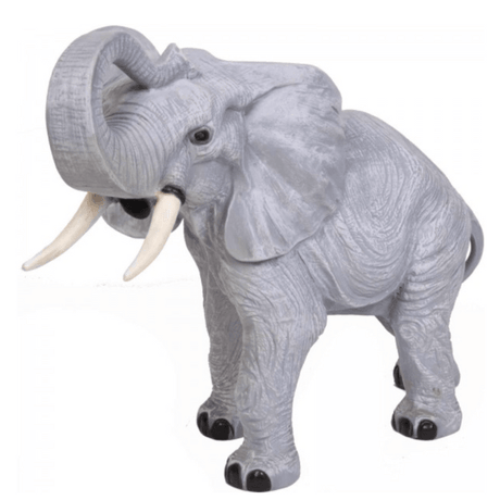 Statue Elephant Animaux Resine - 90cm - Argenté - ANIMAUX-RESINE.FR