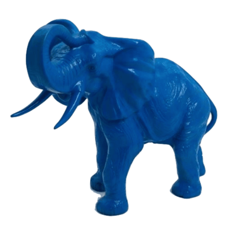 Statue Elephant Animaux Resine - 90cm - Bleu Nuit - ANIMAUX-RESINE.FR (8905003991380)