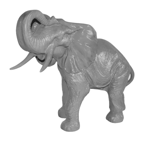 Statue Elephant Animaux Resine - 90cm - Gris - ANIMAUX-RESINE.FR