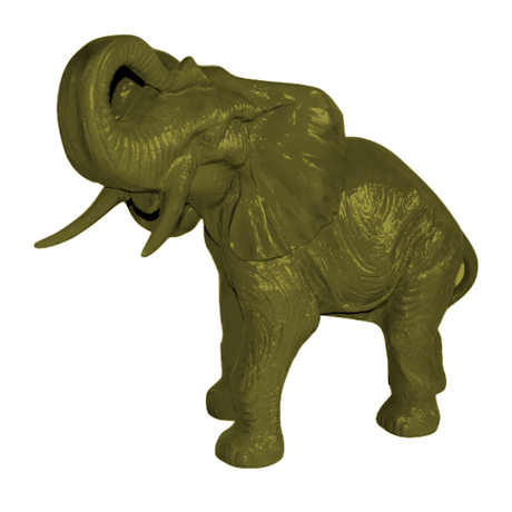 Statue Elephant Animaux Resine - 90cm - Vert Kaki - ANIMAUX-RESINE.FR