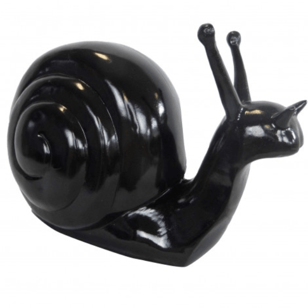 Statue Escargot Animaux Resine - 50cm - Noir - ANIMAUX-RESINE.FR