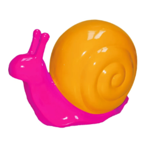 Statue Escargot Animaux Resine - 50cm - Rose Fushia & Jaune - ANIMAUX-RESINE.FR (8904964538708)