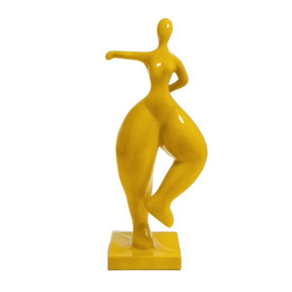 Statue Femme Nana Oeuvre Resine - 135cm - Jaune - ANIMAUX-RESINE.FR