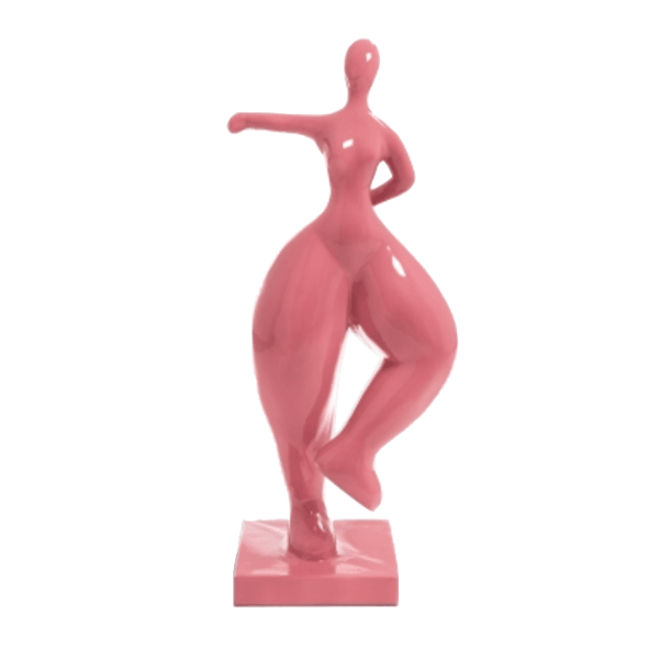 Statue Femme Nana Oeuvre Resine - 135cm - Rose Clair - ANIMAUX-RESINE.FR