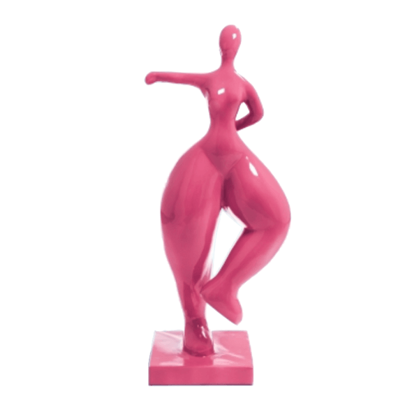 Statue Femme Nana Oeuvre Resine - 135cm - Rose Fushia - ANIMAUX-RESINE.FR