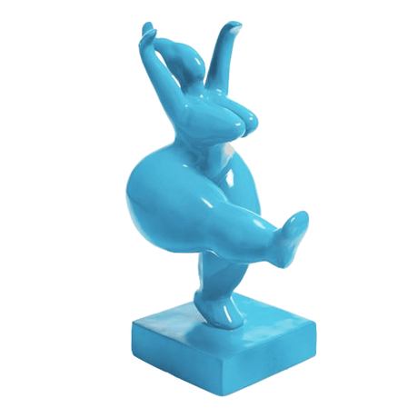 Statue Femme Nana Oeuvre Resine - 55cm - Bleu Ciel - ANIMAUX-RESINE.FR