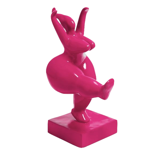 Statue Femme Nana Oeuvre Resine - 55cm - Rose Fushia - ANIMAUX-RESINE.FR (8905237627220)