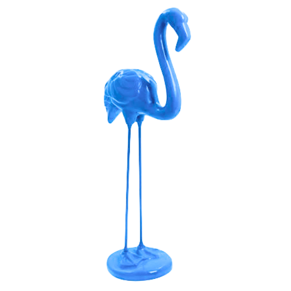 Statue Flamant Rose Animaux Resine - 110cm - Bleu Ciel - ANIMAUX-RESINE.FR (8904961589588)