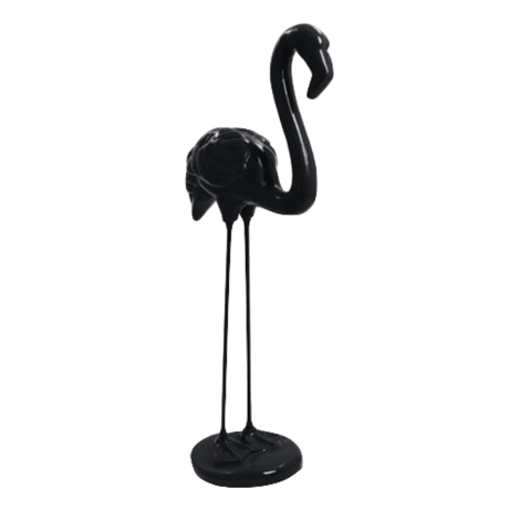 Statue Flamant Rose Animaux Resine - 110cm - Noir - ANIMAUX-RESINE.FR