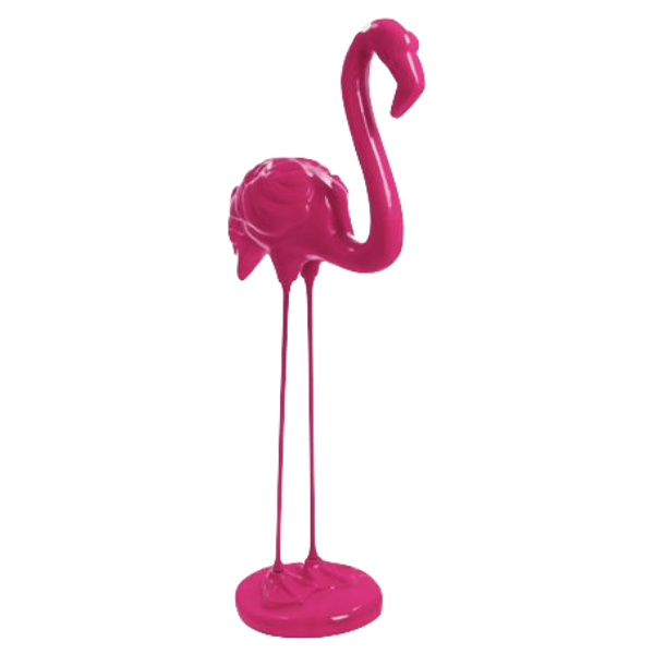 Statue Flamant Rose Animaux Resine - 110cm - Rose Fushia - ANIMAUX-RESINE.FR