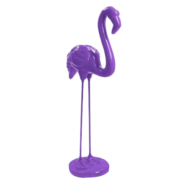 Statue Flamant Rose Animaux Resine - 110cm - Violet - ANIMAUX-RESINE.FR (8904960803156)