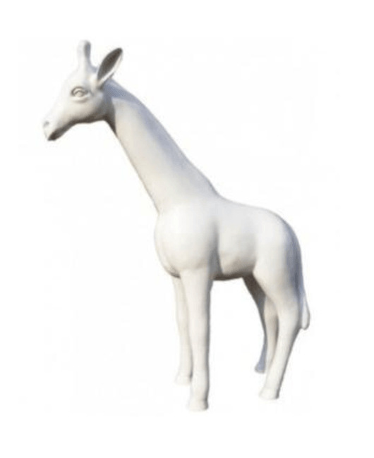 Statue Girafe Animaux Resine - 110cm - Blanc - ANIMAUX-RESINE.FR