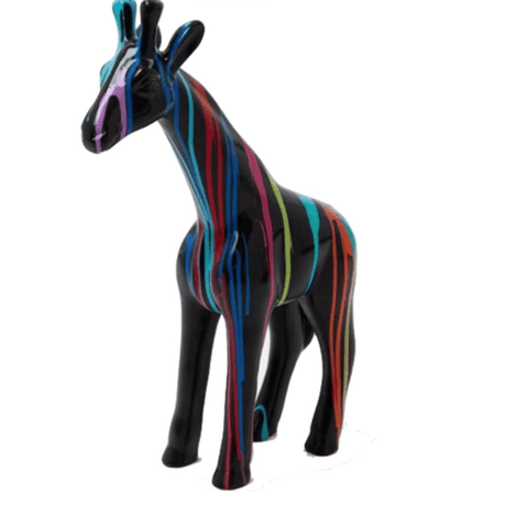 Statue Girafe Animaux Resine - 110cm - Multi Coulure Noir - ANIMAUX-RESINE.FR (8904944517460)