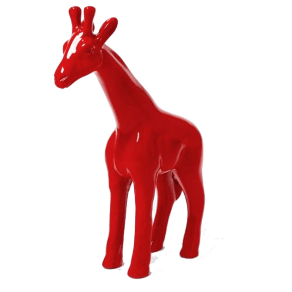 Statue Girafe Animaux Resine - 110cm - Rouge - ANIMAUX-RESINE.FR (8904947925332)