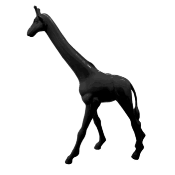 Statue Girafe Animaux Resine - 150cm - Noir - ANIMAUX-RESINE.FR (8904942715220)