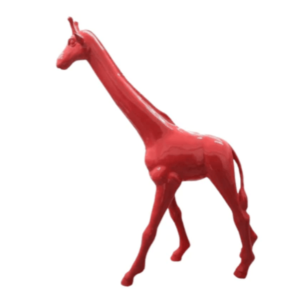 Statue Girafe Animaux Resine - 150cm - Rouge - ANIMAUX-RESINE.FR (8904942125396)