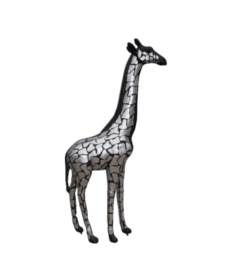 Statue Girafe Animaux Resine - 210cm - Argenté - ANIMAUX-RESINE.FR