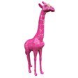 Statue Girafe Animaux Resine - 210cm - Ecaille Rose - ANIMAUX-RESINE.FR