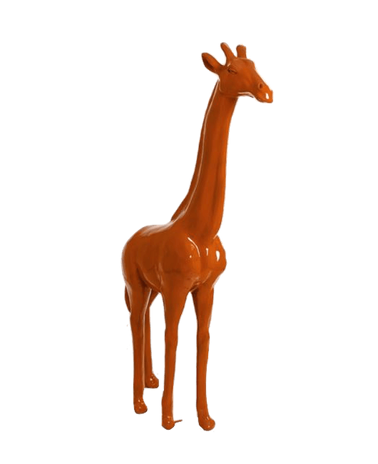 Statue Girafe Animaux Resine - 210cm - Orange - ANIMAUX-RESINE.FR