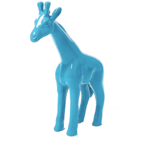 Statue Girafe Animaux Resine - 50cm - Bleu Ciel - ANIMAUX-RESINE.FR (8904959033684)