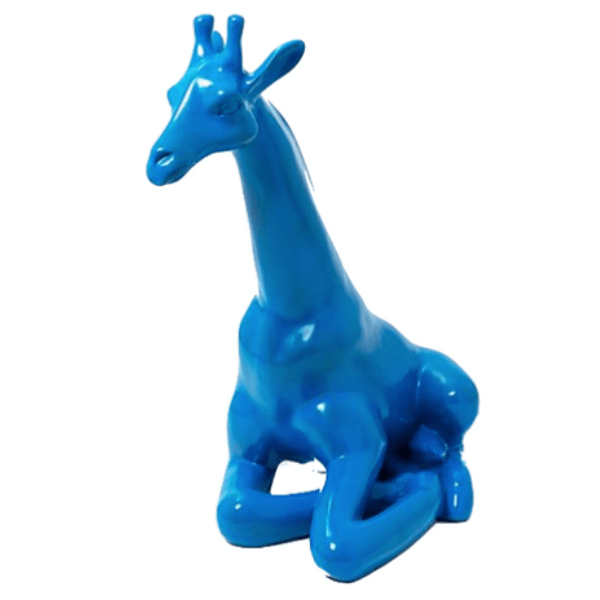 Statue Girafe Animaux Resine - 90cm - Bleu - ANIMAUX-RESINE.FR (8904954413396)