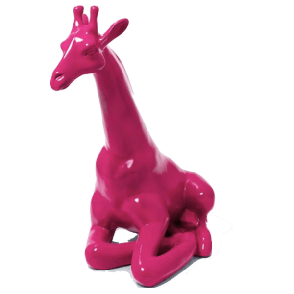 Statue Girafe Animaux Resine - 90cm - Rose Fushia - ANIMAUX-RESINE.FR (8904954708308)