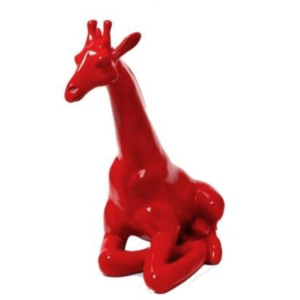 Statue Girafe Animaux Resine - 90cm - Rouge - ANIMAUX-RESINE.FR (8904954118484)