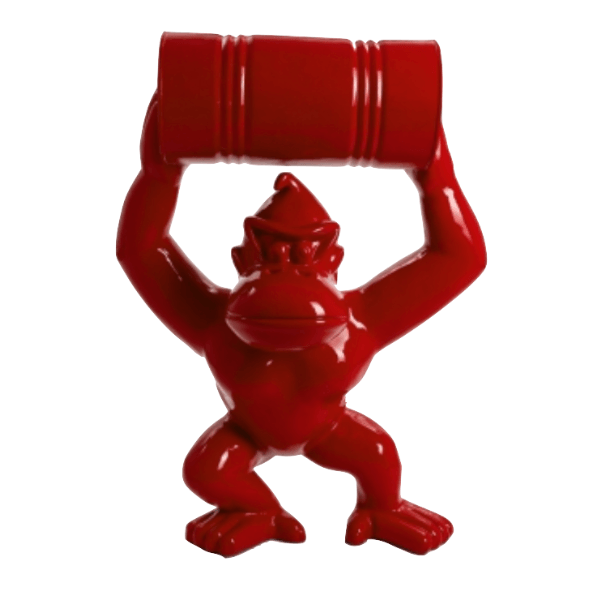 Statue Gorille Kong Animaux Resine - 120cm - Rouge - ANIMAUX-RESINE.FR (8905141715284)