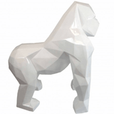 Statue Gorille Origami Animaux Resine - 140cm - Blanc - ANIMAUX-RESINE.FR (8905132671316)