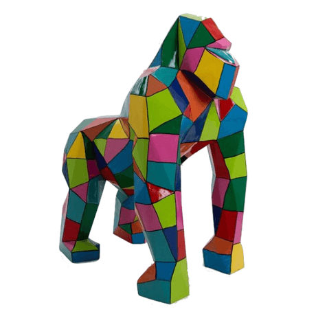 Statue Gorille Origami Animaux Resine - 140cm - Dragibus - ANIMAUX-RESINE.FR (8905124708692)