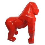 Statue Gorille Origami Animaux Resine - 140cm - Rouge - ANIMAUX-RESINE.FR (8905134506324)