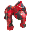 Statue Gorille Poing Animaux Resine - 40cm - Militaire Noir Rouge - ANIMAUX-RESINE.FR (8905121464660)